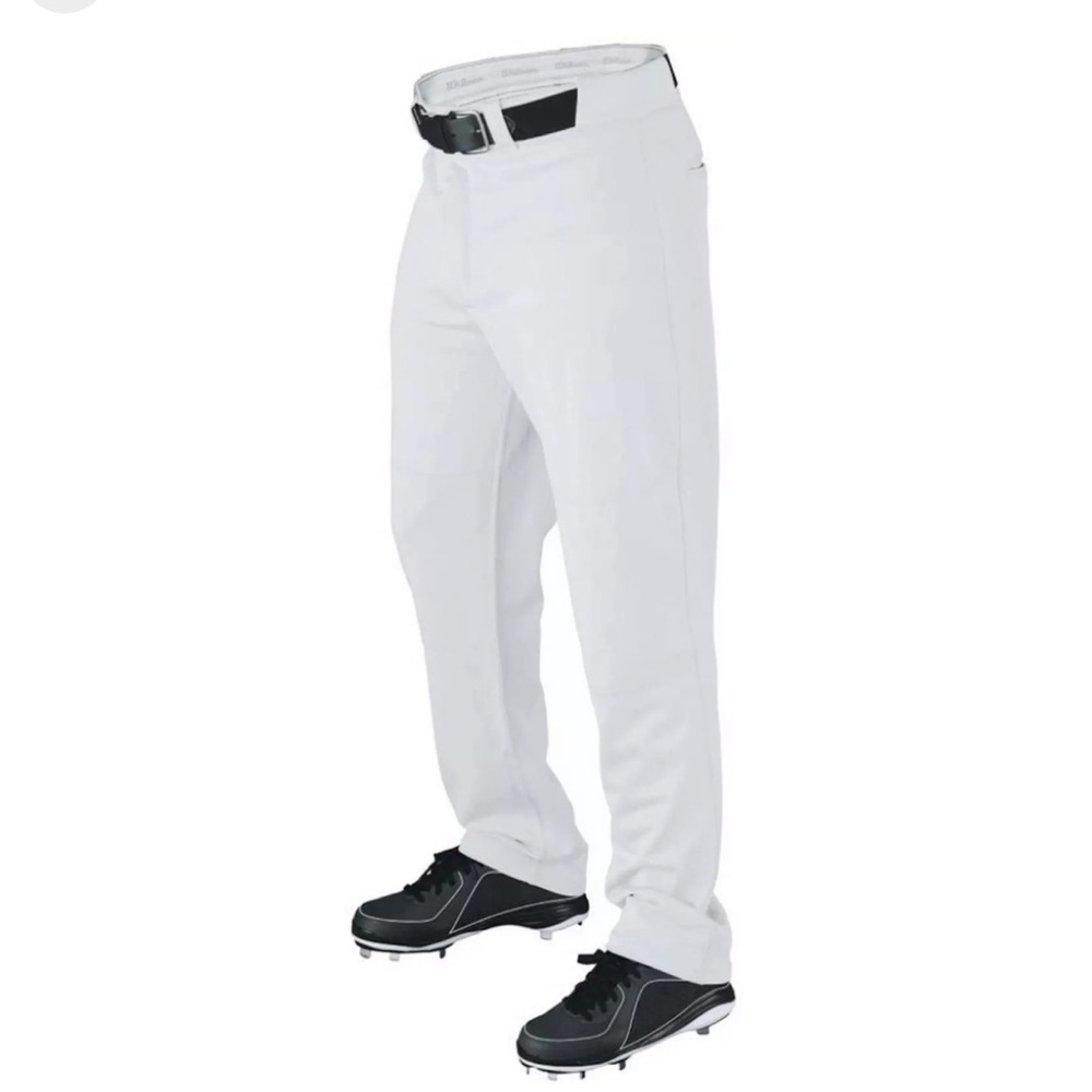 NEW WHITE WILSON MEN'S P300‎ RELAXED FIT WARP KNIT BASEBALL PRO T3 ADULT PANTS L